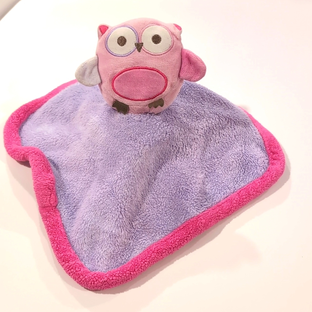 Garanimals Owl Purple Security Blanket Baby Lovey Pink